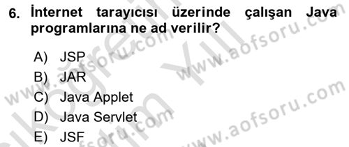 İleri Programlama Dersi 2021 - 2022 Yılı Yaz Okulu Sınav Soruları 6. Soru