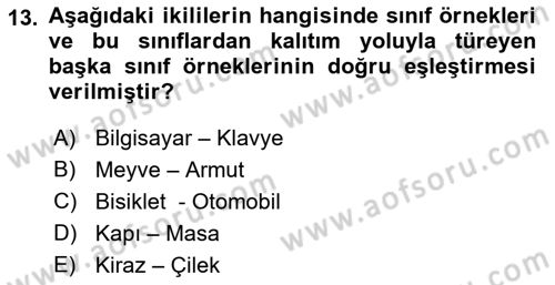 İleri Programlama Dersi 2022 - 2023 Yılı Yaz Okulu Sınav Soruları 13. Soru