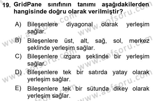 İleri Programlama Dersi 2022 - 2023 Yılı Yaz Okulu Sınav Soruları 19. Soru