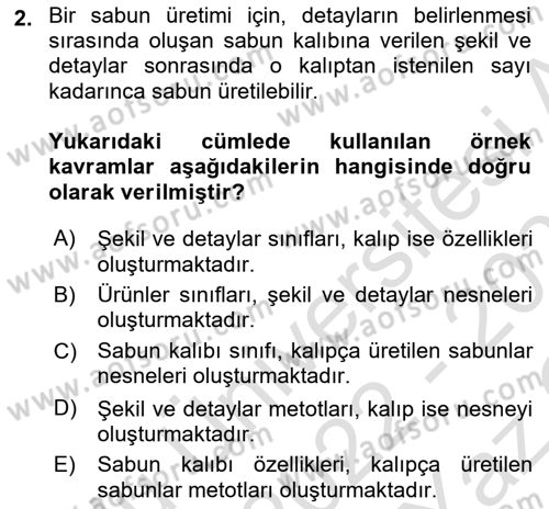İleri Programlama Dersi 2022 - 2023 Yılı Yaz Okulu Sınav Soruları 2. Soru