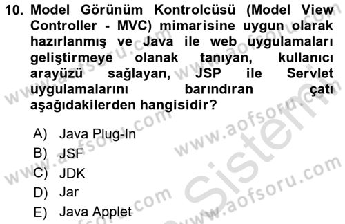 İleri Programlama Dersi 2023 - 2024 Yılı (Vize) Ara Sınav Soruları 10. Soru