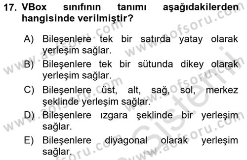 İleri Programlama Dersi 2023 - 2024 Yılı (Final) Dönem Sonu Sınav Soruları 17. Soru