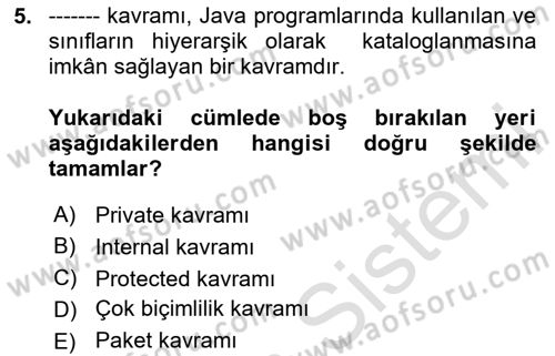 İleri Programlama Dersi 2023 - 2024 Yılı (Final) Dönem Sonu Sınav Soruları 5. Soru