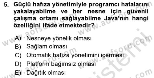 İleri Programlama Dersi 2023 - 2024 Yılı Yaz Okulu Sınav Soruları 5. Soru