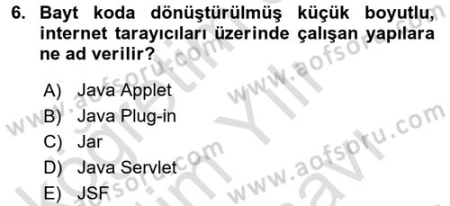 İleri Programlama Dersi 2024 - 2025 Yılı (Vize) Ara Sınav Soruları 6. Soru