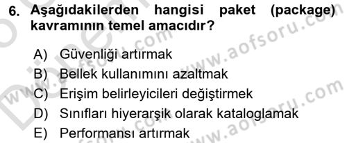 İleri Programlama Dersi 2024 - 2025 Yılı (Final) Dönem Sonu Sınav Soruları 6. Soru