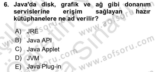 İleri Programlama Dersi 2025 - 2026 Yılı (Vize) Ara Sınav Soruları 6. Soru