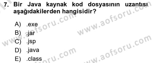 İleri Programlama Dersi 2025 - 2026 Yılı (Vize) Ara Sınav Soruları 7. Soru