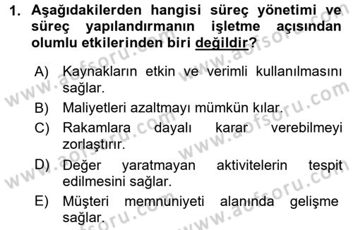 Kurumsal Kaynak Planlama Sistemleri Dersi 2018 - 2019 Yılı Yaz Okulu Sınav Soruları 1. Soru