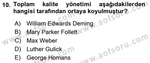 Kurumsal Kaynak Planlama Sistemleri Dersi 2022 - 2023 Yılı (Final) Dönem Sonu Sınav Soruları 10. Soru