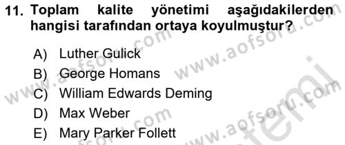 Kurumsal Kaynak Planlama Sistemleri Dersi 2023 - 2024 Yılı (Final) Dönem Sonu Sınav Soruları 11. Soru