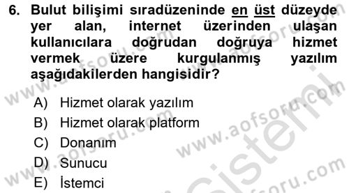 Kurumsal Kaynak Planlama Sistemleri Dersi 2024 - 2025 Yılı (Vize) Ara Sınavı 6. Soru