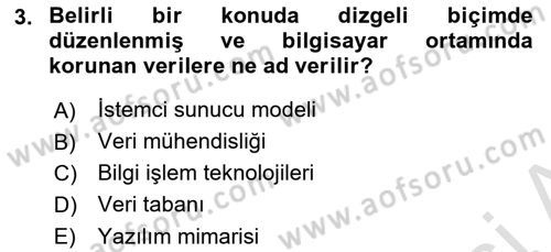 Kurumsal Kaynak Planlama Sistemleri Dersi 2024 - 2025 Yılı Yaz Okulu Sınav Soruları 3. Soru