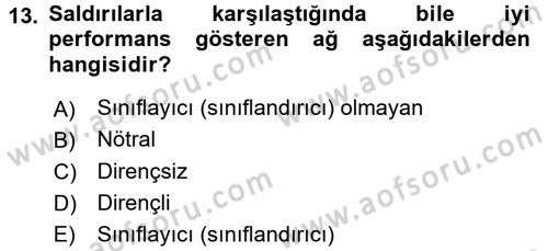 Sosyal Ağ Analizi Dersi 2016 - 2017 Yılı (Vize) Ara Sınav Soruları 13. Soru