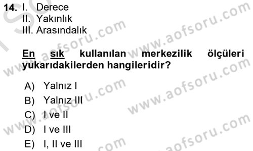 Sosyal Ağ Analizi Dersi 2016 - 2017 Yılı (Final) Dönem Sonu Sınav Soruları 14. Soru