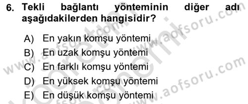 Sosyal Ağ Analizi Dersi 2016 - 2017 Yılı (Final) Dönem Sonu Sınav Soruları 6. Soru