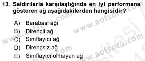 Sosyal Ağ Analizi Dersi 2017 - 2018 Yılı (Vize) Ara Sınav Soruları 13. Soru