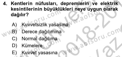 Sosyal Ağ Analizi Dersi 2018 - 2019 Yılı Yaz Okulu Sınavı 4. Soru