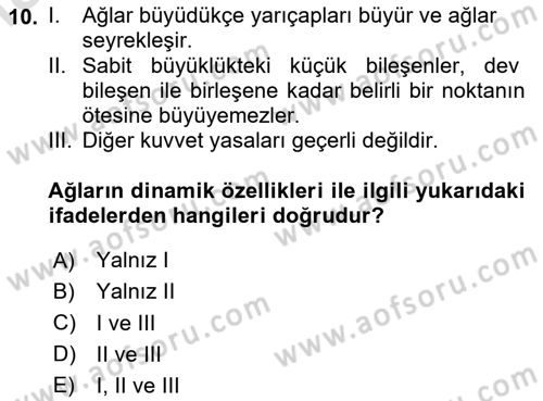 Sosyal Ağ Analizi Dersi 2020 - 2021 Yılı Yaz Okulu Sınav Soruları 10. Soru
