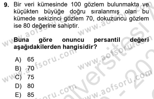 Sosyal Ağ Analizi Dersi 2020 - 2021 Yılı Yaz Okulu Sınav Soruları 9. Soru