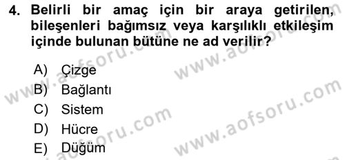 Sosyal Ağ Analizi Dersi 2021 - 2022 Yılı (Vize) Ara Sınav Soruları 4. Soru