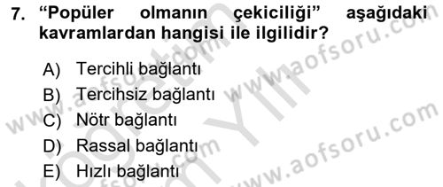 Sosyal Ağ Analizi Dersi 2021 - 2022 Yılı Yaz Okulu Sınav Soruları 7. Soru