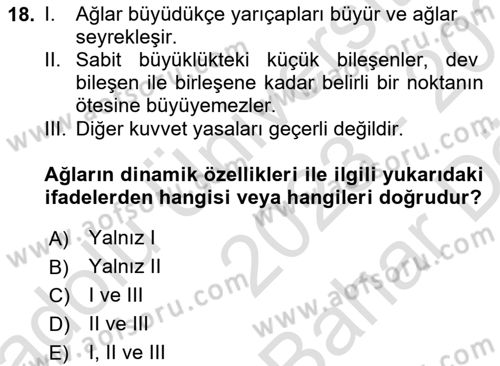 Sosyal Ağ Analizi Dersi 2023 - 2024 Yılı (Vize) Ara Sınav Soruları 18. Soru