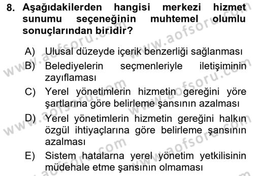 Bilgi Toplumu Ve E-Devlet Dersi 2019 - 2020 Yılı (Final) Dönem Sonu Sınav Soruları 8. Soru