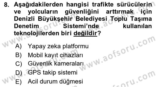 Bilgi Toplumu Ve E-Devlet Dersi 2021 - 2022 Yılı (Final) Dönem Sonu Sınav Soruları 8. Soru