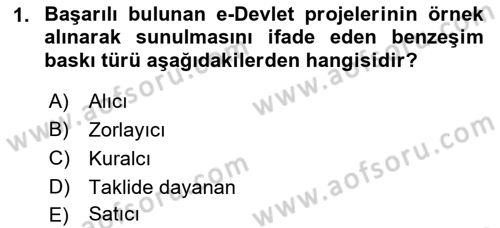 Bilgi Toplumu Ve E-Devlet Dersi 2022 - 2023 Yılı (Vize) Ara Sınavı 1. Soru