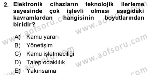 Bilgi Toplumu Ve E-Devlet Dersi 2022 - 2023 Yılı (Vize) Ara Sınavı 2. Soru