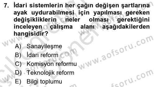 Bilgi Toplumu Ve E-Devlet Dersi 2022 - 2023 Yılı (Vize) Ara Sınav Soruları 7. Soru