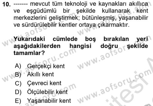 Bilgi Toplumu Ve E-Devlet Dersi 2022 - 2023 Yılı (Final) Dönem Sonu Sınavı 10. Soru