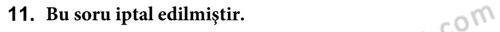 Yöneylem Araştırması Dersi 2018 - 2019 Yılı (Final) Dönem Sonu Sınav Soruları 11. Soru