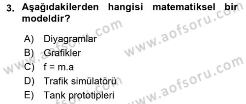 Yöneylem Araştırması Dersi 2018 - 2019 Yılı Yaz Okulu Sınav Soruları 3. Soru