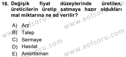 Yöneylem Araştırması Dersi 2021 - 2022 Yılı (Vize) Ara Sınav Soruları 16. Soru