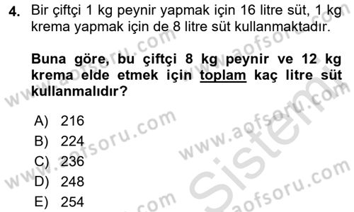 Yöneylem Araştırması Dersi 2021 - 2022 Yılı (Vize) Ara Sınav Soruları 4. Soru