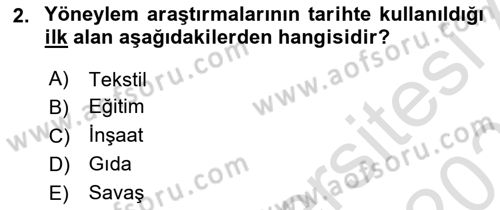 Yöneylem Araştırması Dersi 2022 - 2023 Yılı Yaz Okulu Sınav Soruları 2. Soru