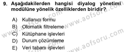Karar Destek Sistemleri Dersi 2025 - 2026 Yılı (Vize) Ara Sınav Soruları 9. Soru