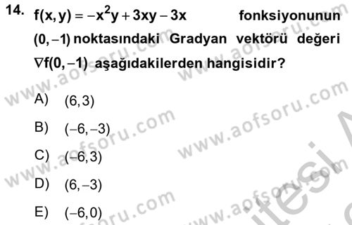 Karar Modelleri Dersi 2018 - 2019 Yılı Yaz Okulu Sınav Soruları 14. Soru
