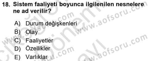 Karar Modelleri Dersi 2019 - 2020 Yılı (Final) Dönem Sonu Sınav Soruları 18. Soru