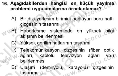 Karar Modelleri Dersi 2021 - 2022 Yılı (Final) Dönem Sonu Sınav Soruları 16. Soru