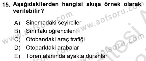 Karar Modelleri Dersi 2024 - 2025 Yılı (Final) Dönem Sonu Sınav Soruları 15. Soru