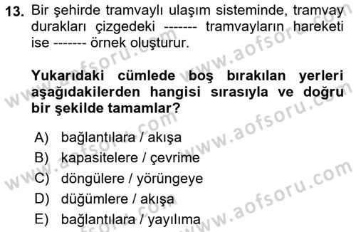 Karar Modelleri Dersi 2025 - 2026 Yılı (Final) Dönem Sonu Sınav Soruları 13. Soru