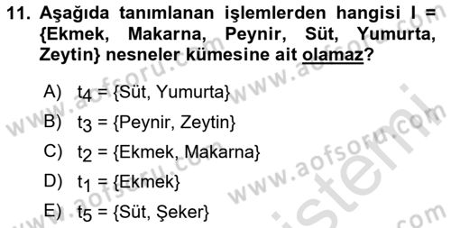 Veri Madenciliği Dersi 2020 - 2021 Yılı Yaz Okulu Sınav Soruları 11. Soru