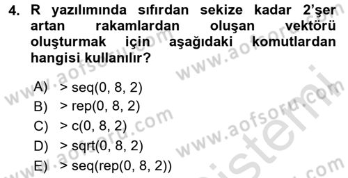 Veri Madenciliği Dersi 2020 - 2021 Yılı Yaz Okulu Sınav Soruları 4. Soru