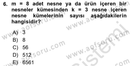 Veri Madenciliği Dersi 2021 - 2022 Yılı (Final) Dönem Sonu Sınav Soruları 6. Soru