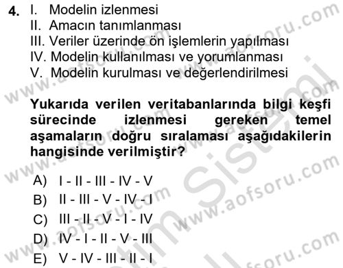 Veri Madenciliği Dersi 2022 - 2023 Yılı Yaz Okulu Sınav Soruları 4. Soru