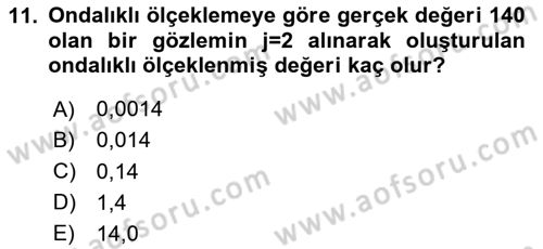 Veri Madenciliği Dersi 2023 - 2024 Yılı (Vize) Ara Sınav Soruları 11. Soru