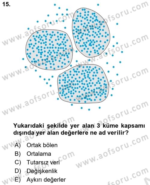 Veri Madenciliği Dersi 2023 - 2024 Yılı (Vize) Ara Sınav Soruları 15. Soru